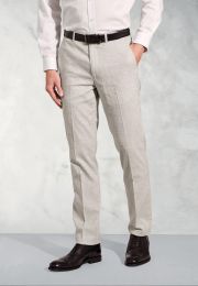 Tailored Fit Newman Silver Grey POW Check Occasion Suit Pants