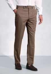 Tailored Fit Olney Caramel Flannel Pants