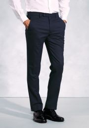 Tailored Fit Olney Navy Flannel Pants