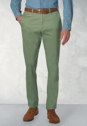 Tailored Fit Perry Sage Fine Twill Stretch Cotton Pants