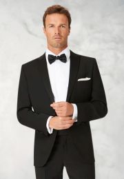 Tailored Fit Sapphire Black Wool Blend Dinner Suit Jacket