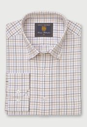 Regular Fit Blue Tattersall Check Cotton Shirt