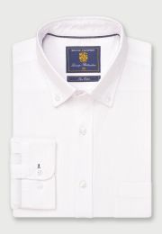 Regular Fit White Oxford Cotton Shirt