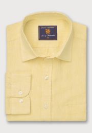 Regular Fit Lemon Pure Linen Shirt