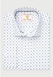 Regular Fit Blue Starburst Print Shirt