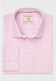 Tailored Fit Pink Stripe Shirt