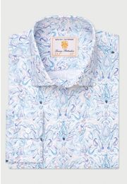 Tailored Fit 'Blue Paisley Print 'Occasion' Shirt