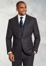 Tailored Fit Wells Charcoal Wool Blend Suit Jacket