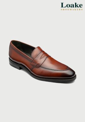 Loake Lynch Scotch Patina Leather Penny Loafers