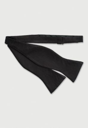 Black Self-Tie Pure Silk Bow Tie