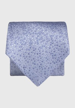 Blue Spot Pure Silk Jacquard Tie