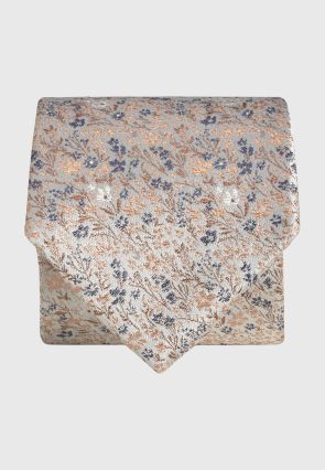 Peach Ditsy Floral Pure Silk Jacquard Tie
