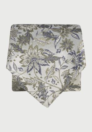 Sage Large Floral Pure Silk Jacquard Tie