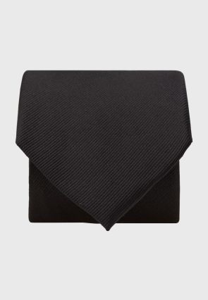 Black Twill Pure Silk Tie