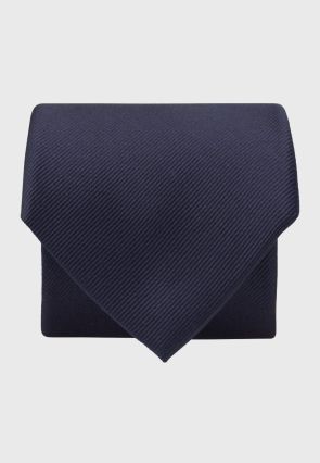Navy Twill Pure Silk Tie