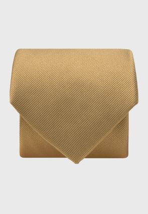 Gold Twill Pure Silk Tie