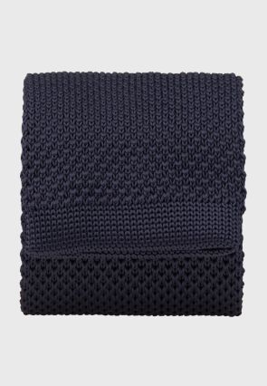 Navy Knitted Tie