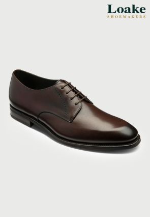 Loake Gosling Dark Brown Leather Brogue Shoes