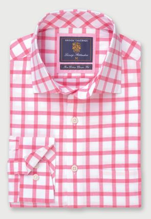 Regular Fit Rose Check Oxford Cotton Shirt