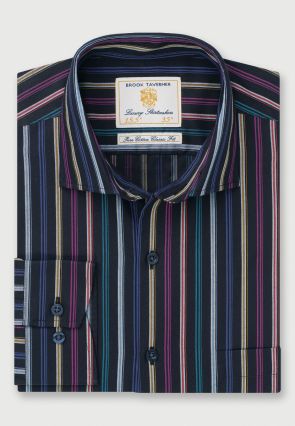 Regular Fit Black Stripe Cotton Shirt