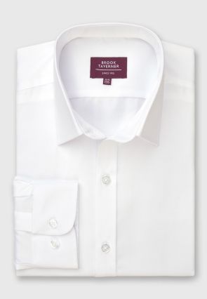 Regular Fit White Cotton Shirt