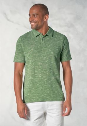 Alcaraz Cotton Rich Apple Knitted Melange Polo Shirt