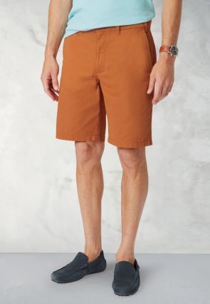 Ashdown Stretch Cotton Burnt Orange Chino Shorts