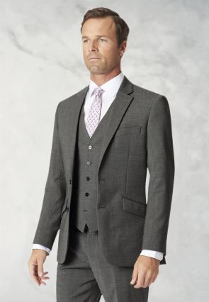 Tailored Fit Avalino Grey Suit  - Vest Optional