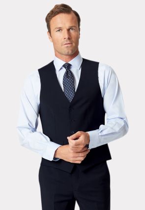Tailored Fit Avalino Navy Waistcoat