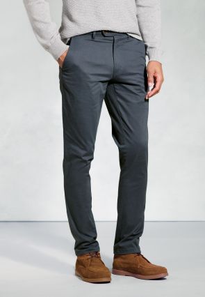 Tailored Fit Ben Air Force Blue Cotton Stretch Chinos