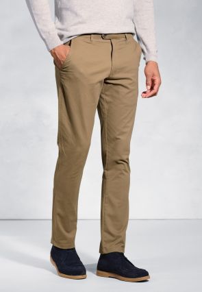 Regular Fit Ben Sand Cotton Stretch Chinos