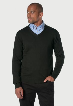 Boston Black V-neck Jumper