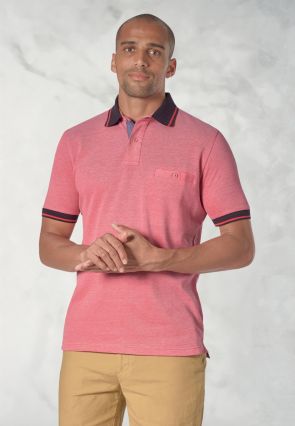 Bowrey Pure Cotton Rose Melange Pique Polo Shirt