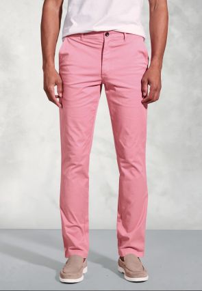 Tailored Fit Broderick Pink Garment Dyed Casual Pants