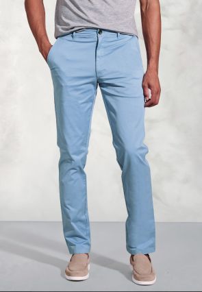 Tailored Fit Broderick Blue Garment Dyed Casual Pants