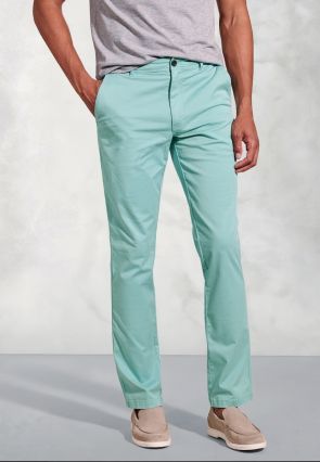 Tailored Fit Broderick Aqua Garment Dyed Casual Pants