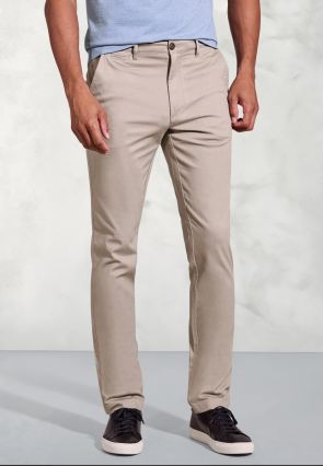 Regular Fit Brosnan Sand Textured Cotton Stretch Chinos