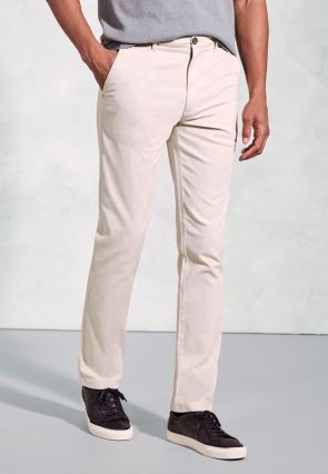 Regular Fit Brosnan Stone Textured Cotton Stretch Chinos