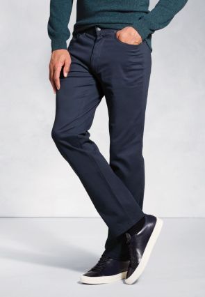 Tailored Fit Brunswick Navy Stretch Cotton Chino Jeans