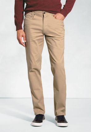 Tailored Fit Brunswick Sand Stretch Cotton Chino Jeans