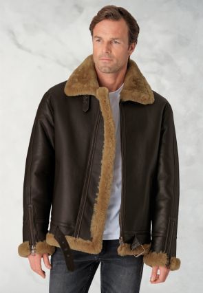 Cairngorms Brown Leather Aviator Jacket