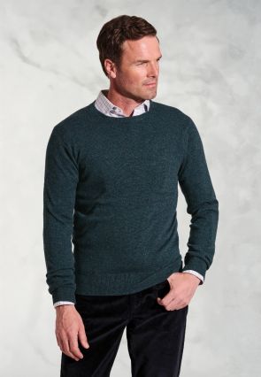 Petrol Cashmere Crew Neck Jumper