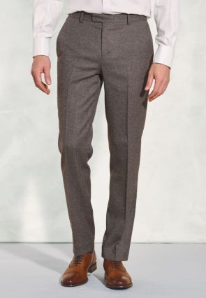 Tailored Fit Clifford Grey Donegal Wool Suit Pants