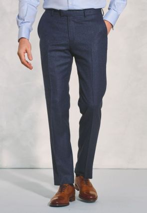 Tailored Fit Clifford Navy Donegal Wool Suit Pants