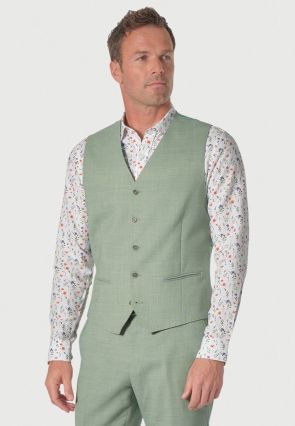 Tailored Fit Constable Sage Suit Waistcoat