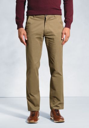 Tailored Fit Miami Tan Cotton Stretch Chinos