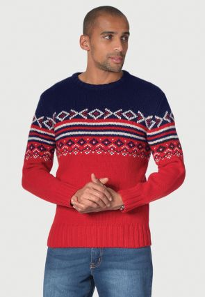 Derwent Lambswool Fairisle Christmas Jumper