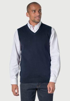 Detroit Navy V-neck Slipover
