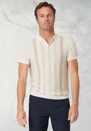 Duke Ivory Merino Wool Polo Shirt