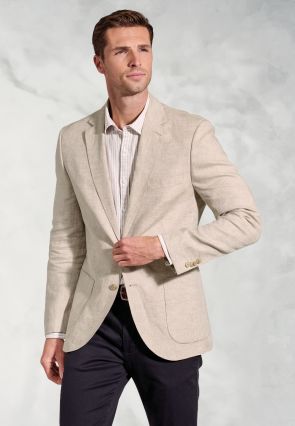 Tailored Fit Eastwood Sand Pure Linen Jacket